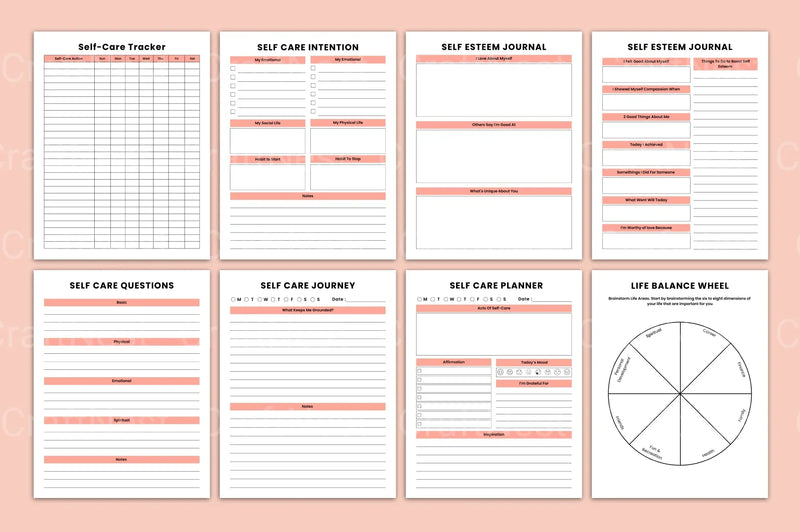 Mindset Self-Care Journal - CraftNest - Digital Crafting and Art