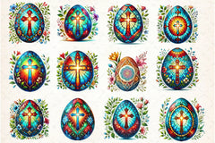 Easter Stained Glass Egg Clipart Bundle - CraftNest - Digital Crafting and Art