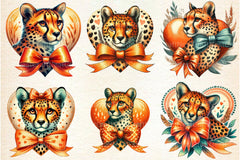 Valentine's Cheetah Clipart Bundle - CraftNest - Digital Crafting and Art
