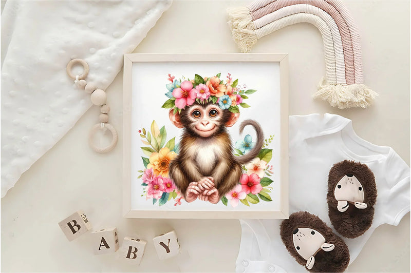 Cute Monkey Clipart Bundle - CraftNest - Digital Crafting and Art