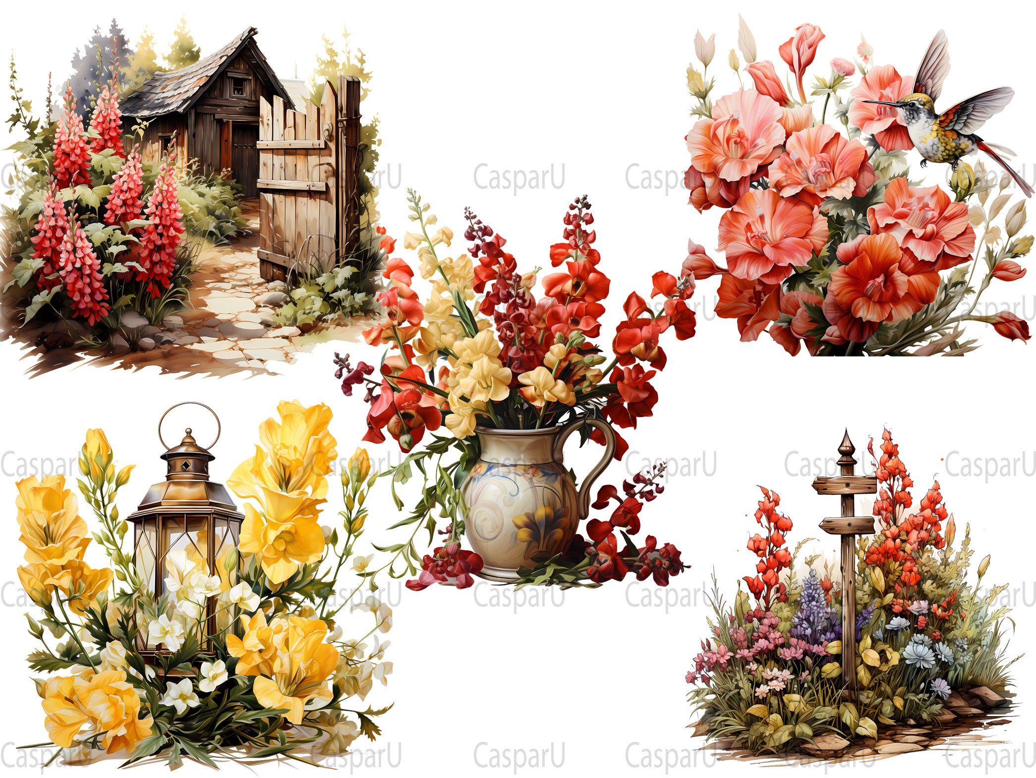 Autumnal Snapdragons Clipart - CraftNest