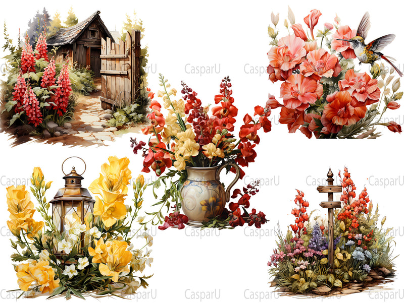 Autumnal Snapdragons Clipart - CraftNest