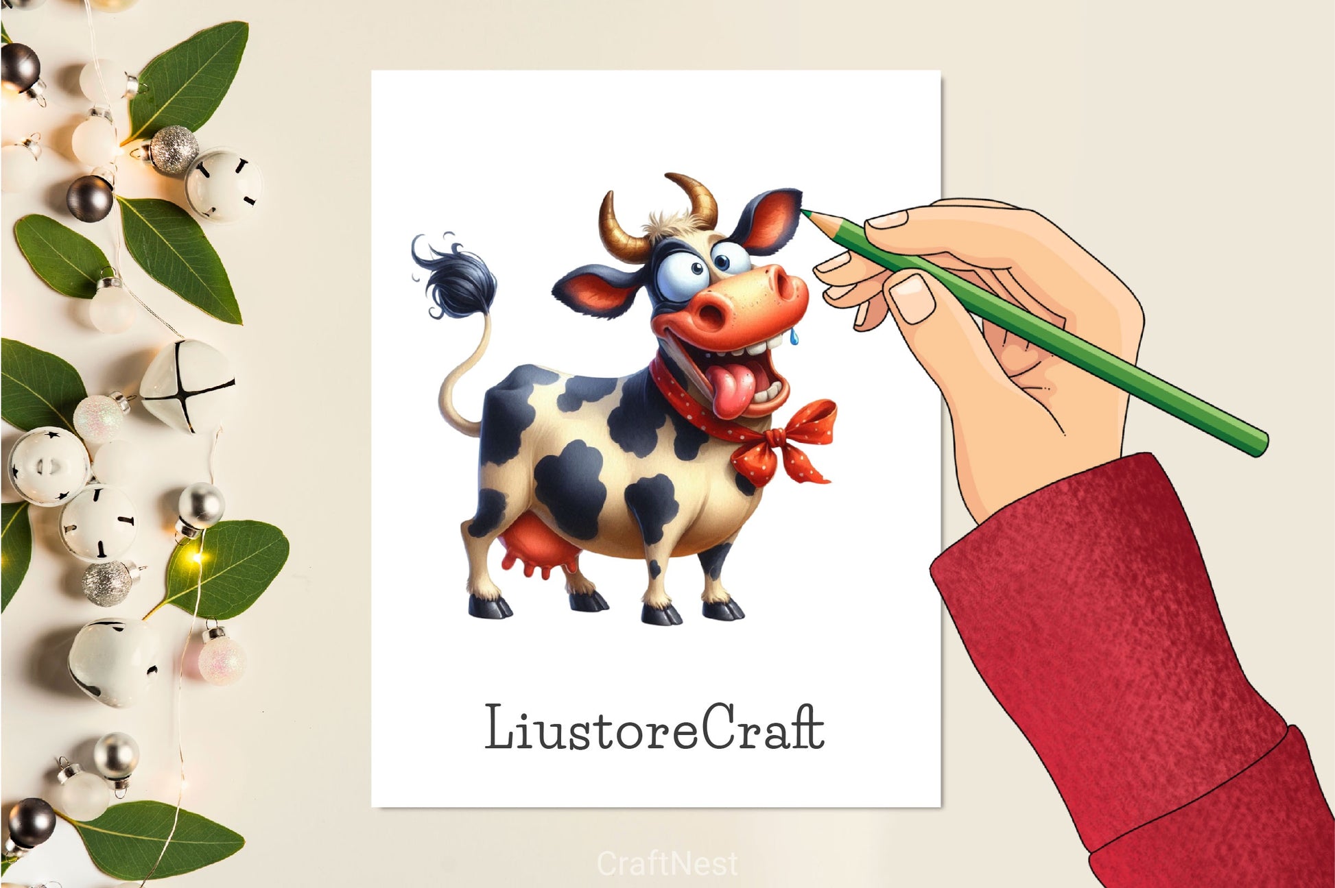 Funny Cows Cute Cow Farm Clipart Bundle - CraftNest - Digital Crafting and Art
