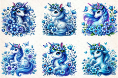 Flower Unicorn Clipart Bundle - CraftNest - Digital Crafting and Art