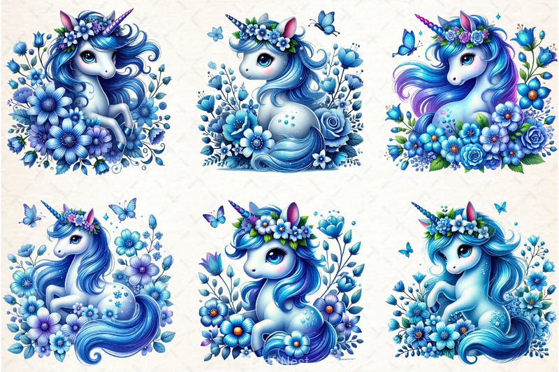 Flower Unicorn Clipart Bundle - CraftNest - Digital Crafting and Art
