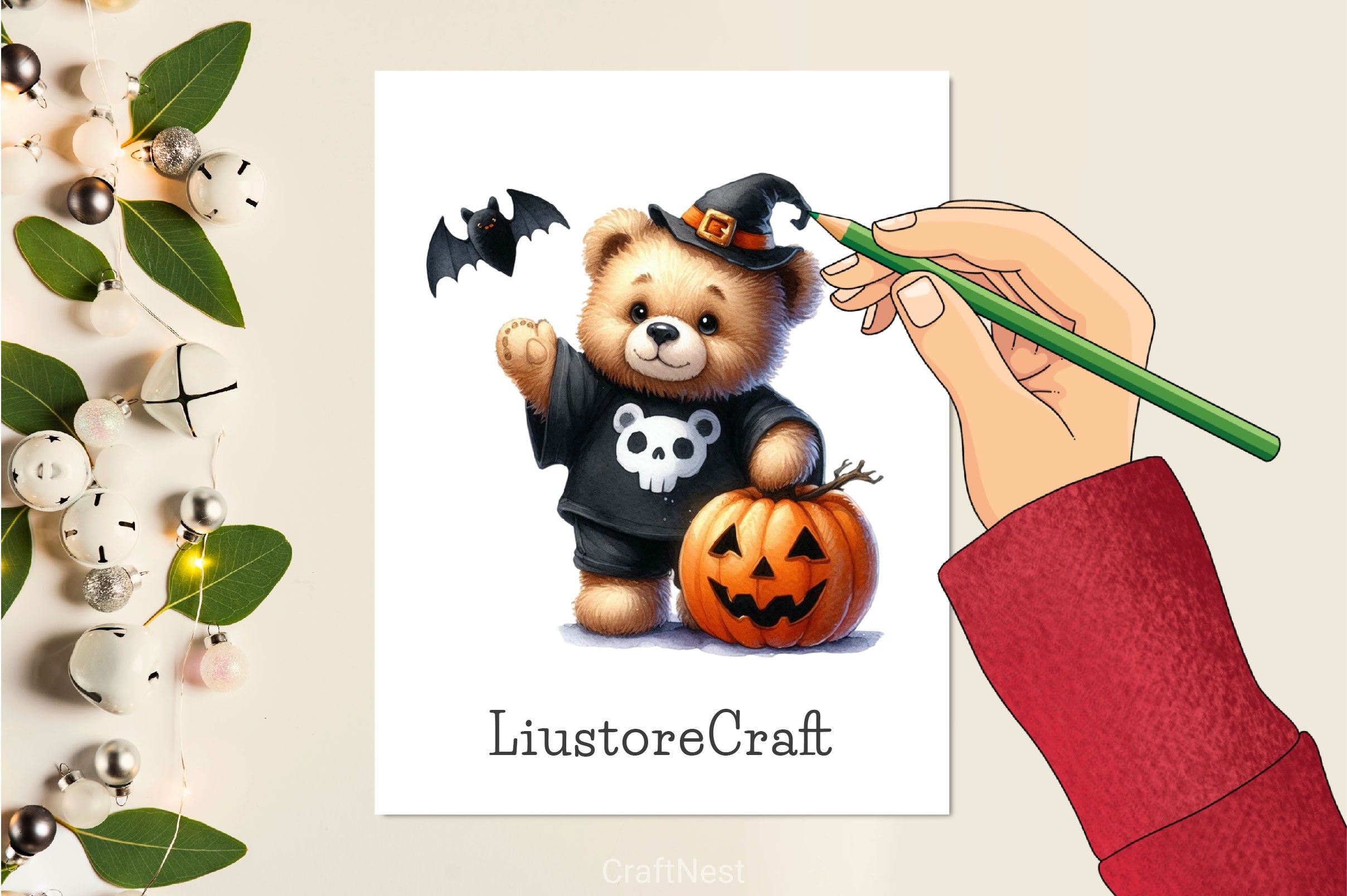Halloween Teddy Bear Clipart Bundle 3 - CraftNest - Digital Crafting and Art