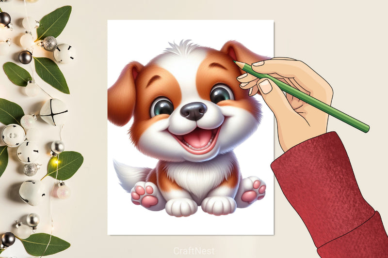 Cute Puppy Clipart Bundle 1 - CraftNest - Digital Crafting and Art