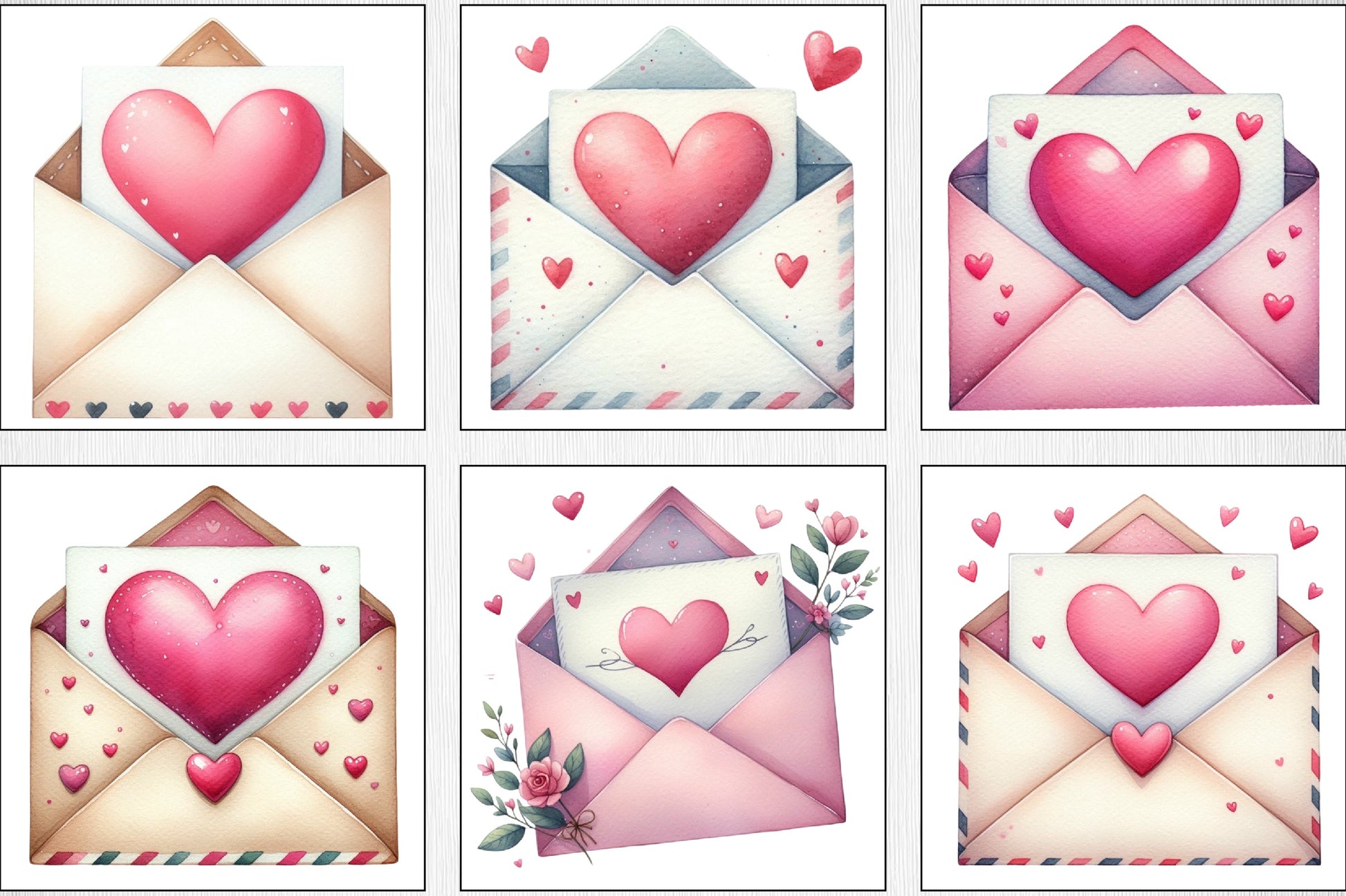 Valentine Envelopes Clipart Bundle - CraftNest - Digital Crafting and Art
