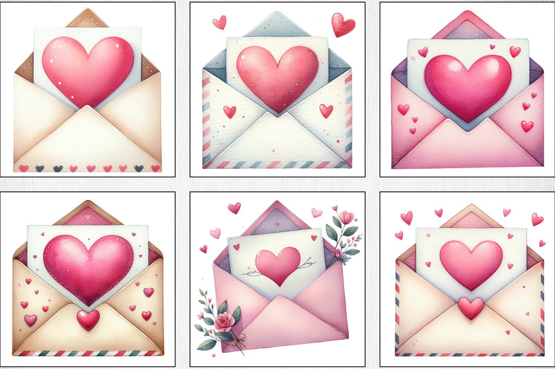 Valentine Envelopes Clipart Bundle - CraftNest - Digital Crafting and Art