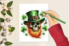 St Patricks Day Skull Clipart Bundle - CraftNest - Digital Crafting and Art