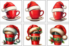 Christmas Coffee Cup Clipart Bundle - CraftNest - Digital Crafting and Art