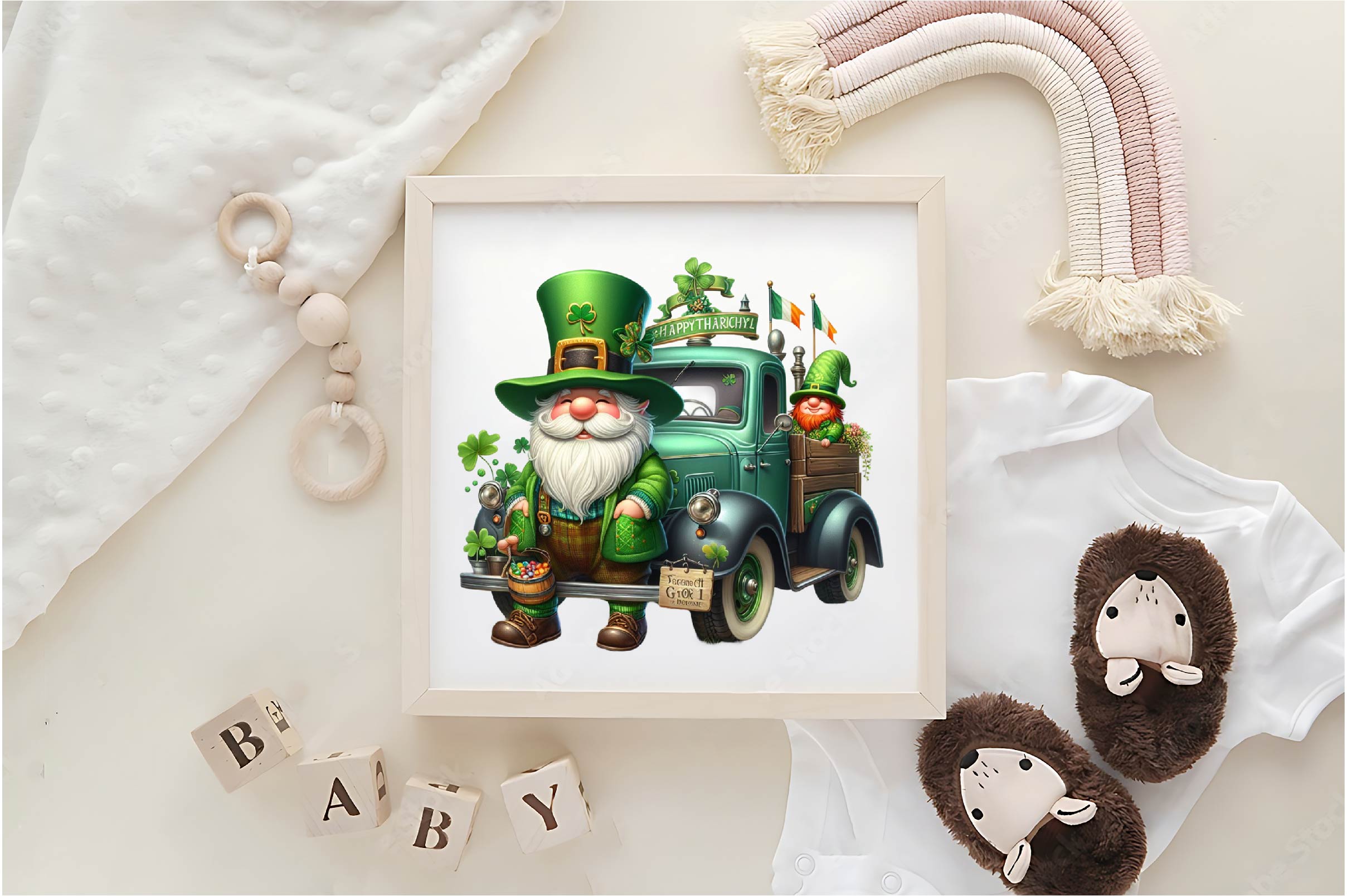 St Patricks Day Gnome Truck Clipart Bundle - CraftNest - Digital Crafting and Art