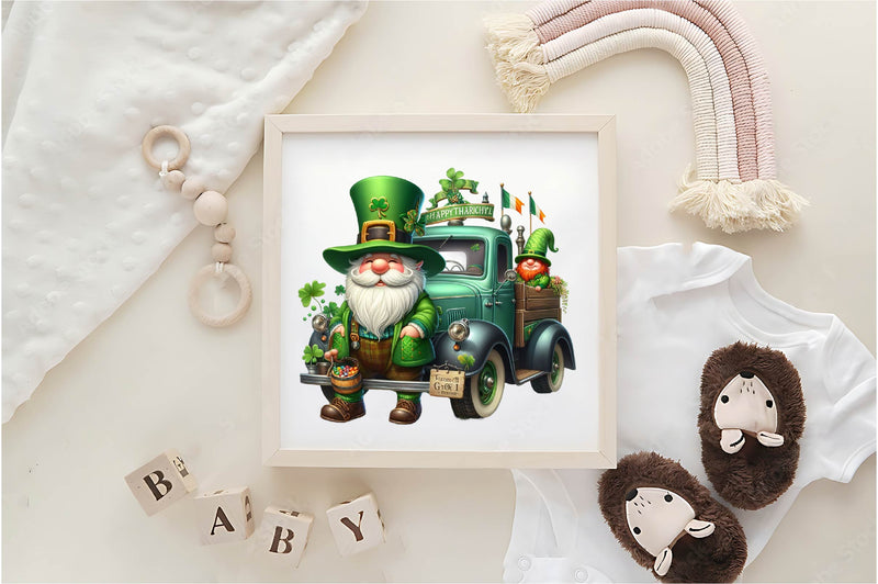 St Patricks Day Gnome Truck Clipart Bundle - CraftNest - Digital Crafting and Art