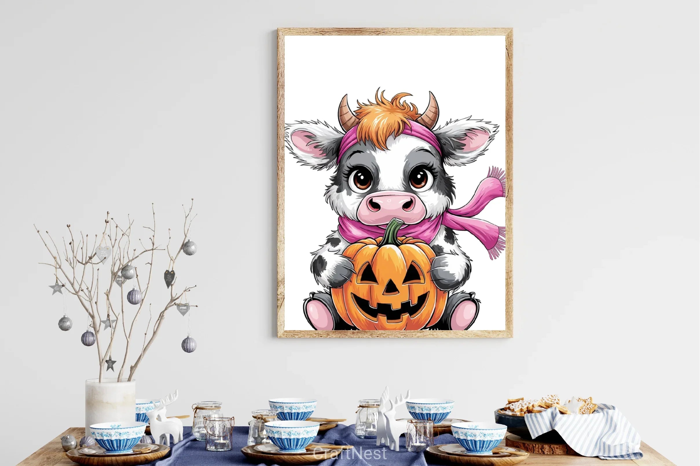 Halloween Highland Cows Clipart Bundle - CraftNest - Digital Crafting and Art