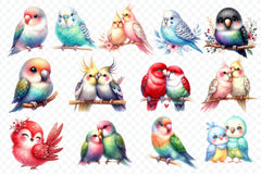 Lovebirds Set Clipart Bundle - CraftNest - Digital Crafting and Art