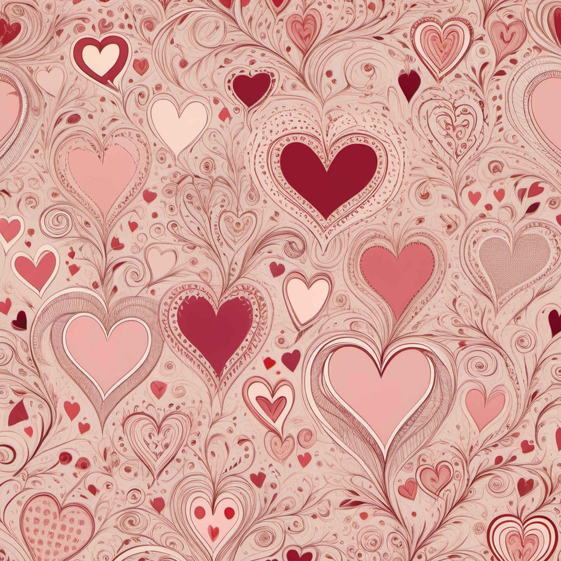 Valentine Heart Pink Seamless Digital Paper - CraftNest - Digital Crafting and Art