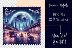 Travel Postage Stamp Clipart Bundle 3 - CraftNest - Digital Crafting and Art