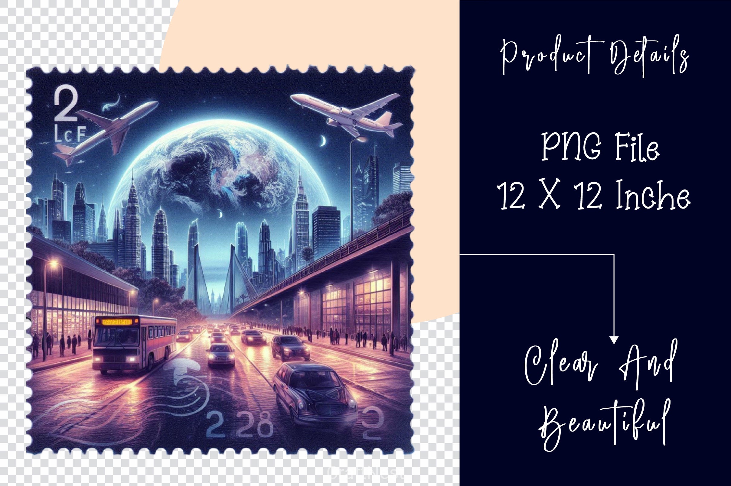 Travel Postage Stamp Clipart Bundle 3 - CraftNest - Digital Crafting and Art