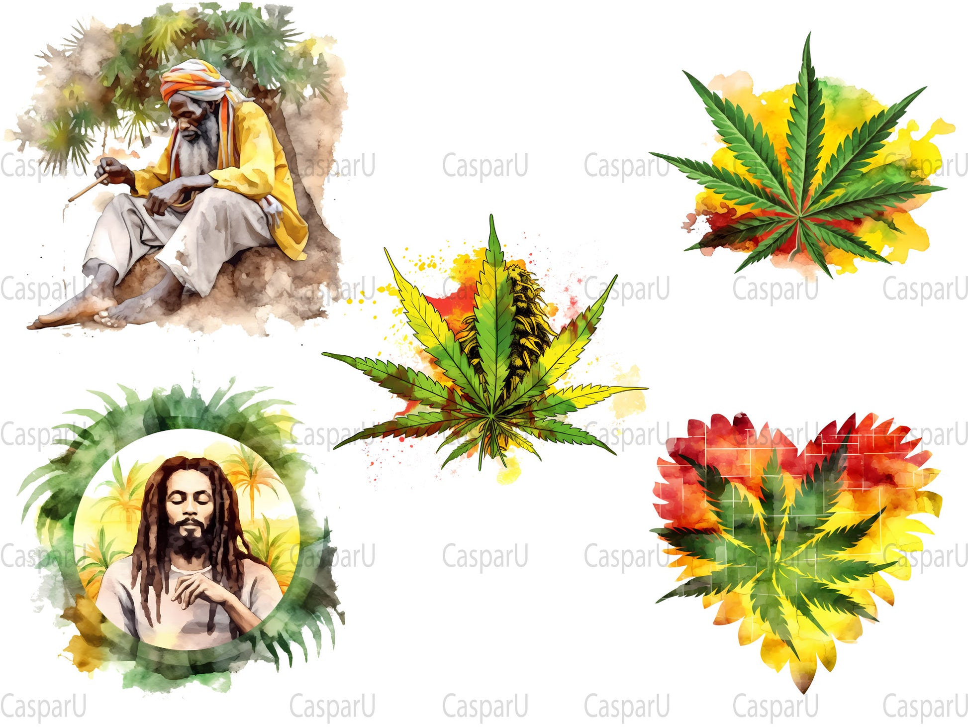 Jamaica Cannabis Clipart - CraftNest