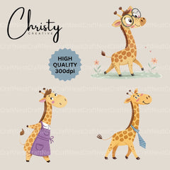 Giraffe Clipart Bundle - CraftNest - Digital Crafting and Art