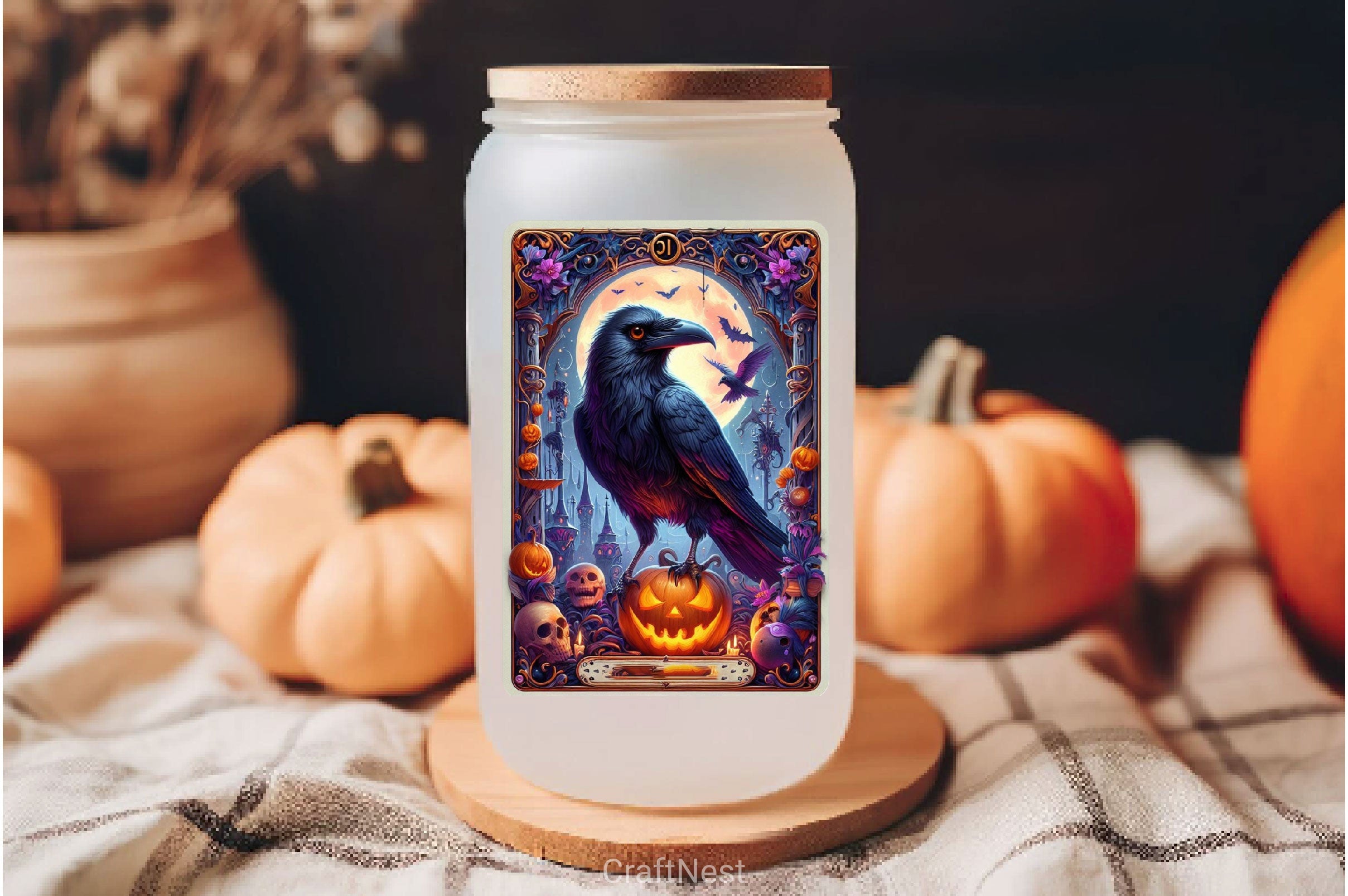 Raven Bird Tarot Card Clipart Bundle 19 - CraftNest - Digital Crafting and Art