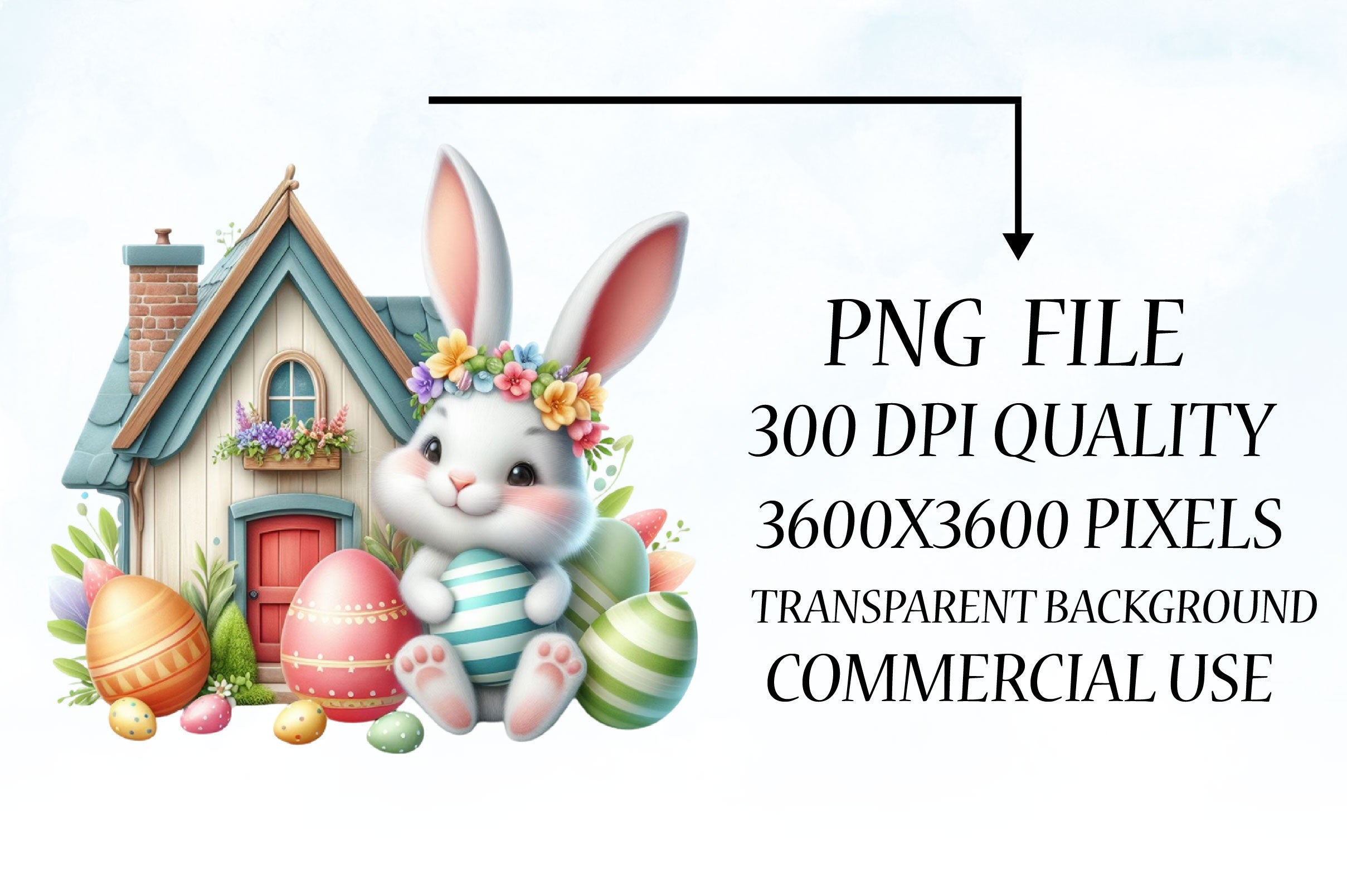 Easter Bunny House Clipart Bundle 3 - CraftNest - Digital Crafting and Art