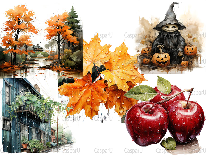 Rainy Fall Days Clipart - CraftNest