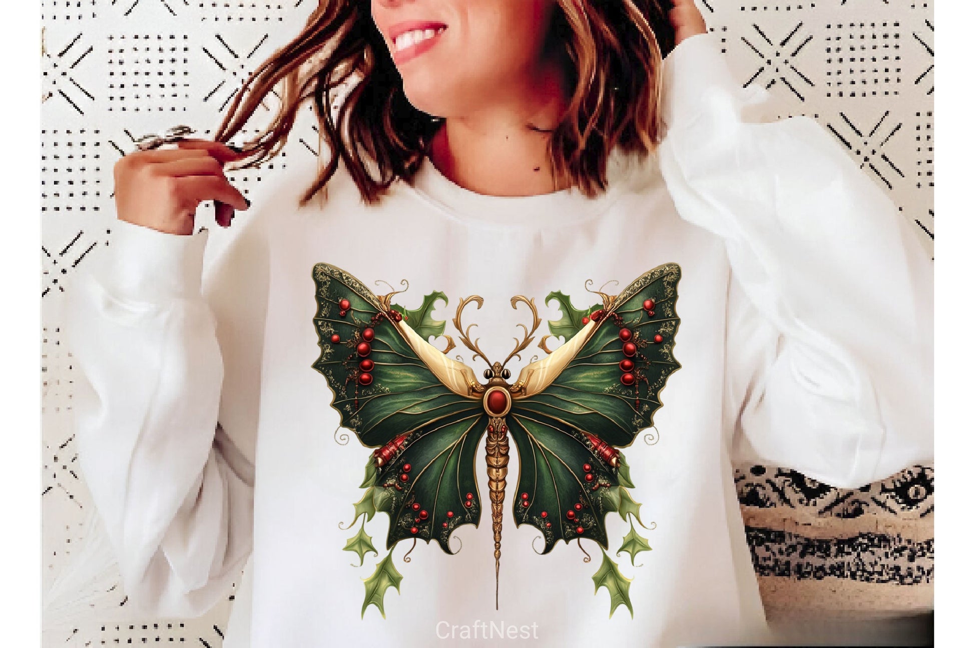 Christmas Butterfly Clipart Bundle - CraftNest - Digital Crafting and Art