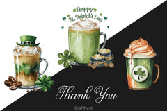 St Patrick Coffee Design Clipart Bundle - CraftNest - Digital Crafting and Art
