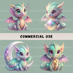 Dragon Babies Clipart Bundle - CraftNest - Digital Crafting and Art