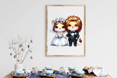 Animals Bride Groom Clipart Bundle - CraftNest - Digital Crafting and Art