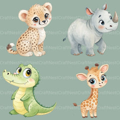 Safari Animals Clipart Bundle 5 - CraftNest - Digital Crafting and Art