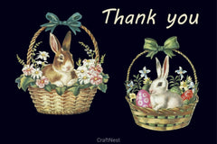 Easter Bunny Basket Clipart Bundle 2 - CraftNest - Digital Crafting and Art