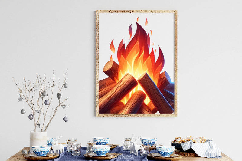 Wooden Bonfire Clipart Bundle 2 - CraftNest - Digital Crafting and Art