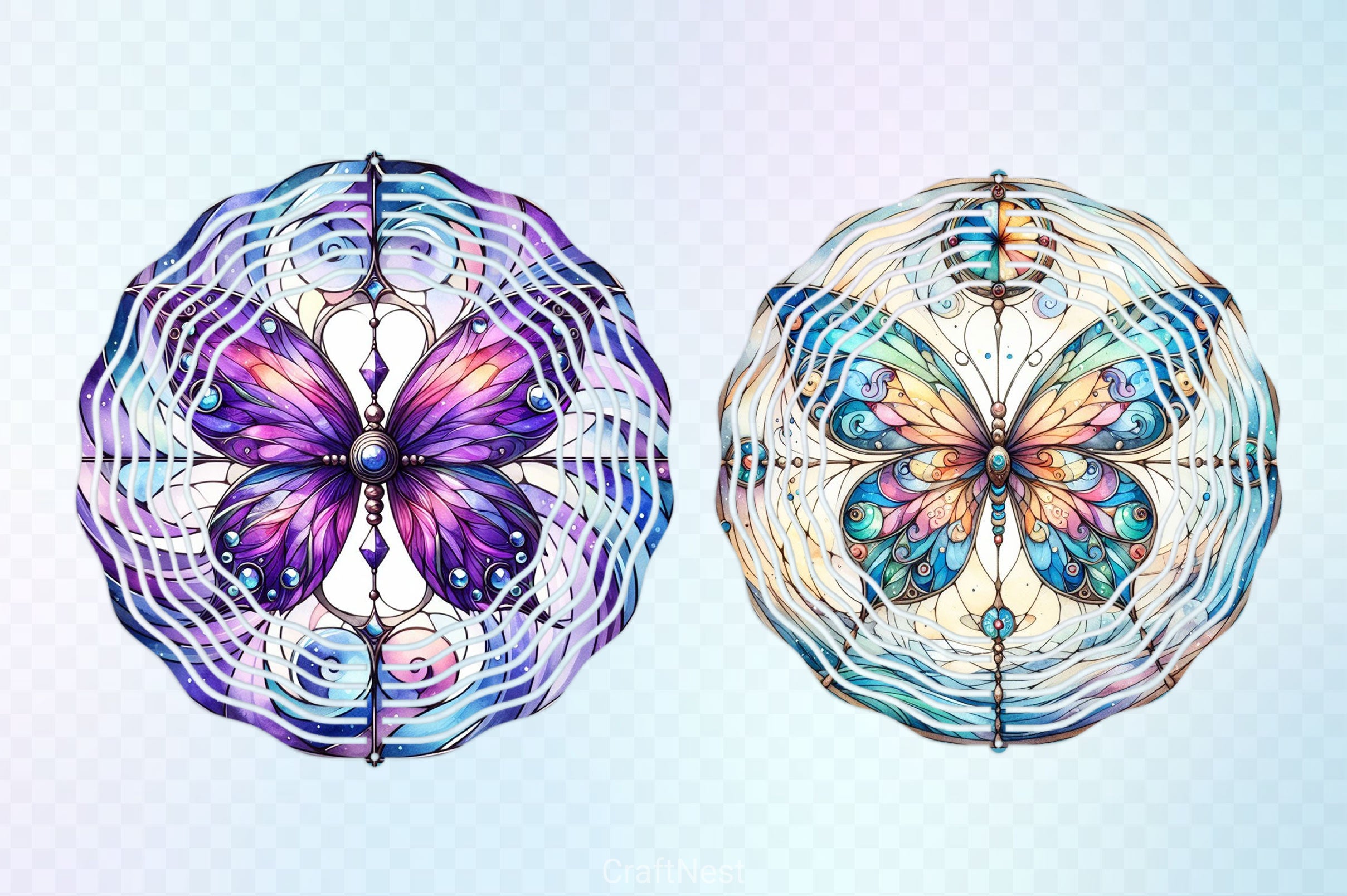 Butterfly Wind Spinner Clipart Bundle - CraftNest - Digital Crafting and Art