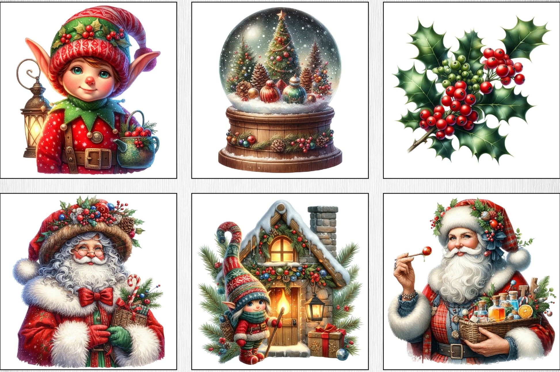 Rustic Christmas Clipart Bundle - CraftNest - Digital Crafting and Art