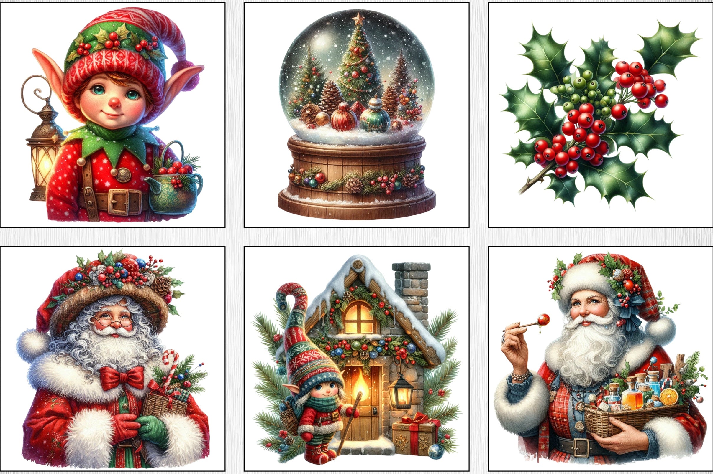 Rustic Christmas Clipart Bundle - CraftNest - Digital Crafting and Art