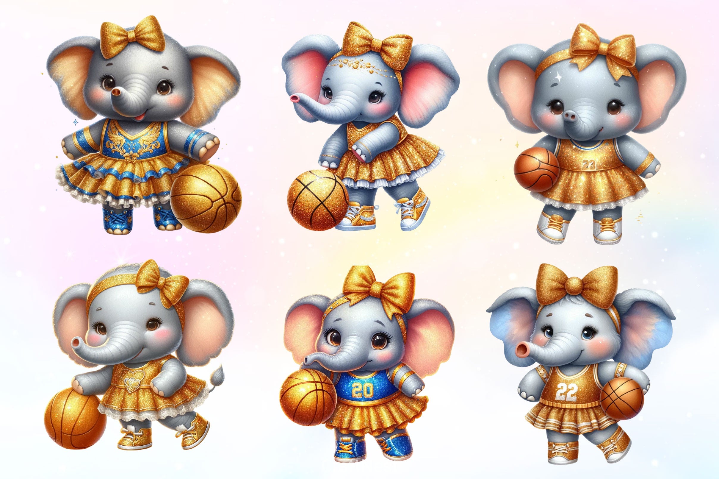 Cute Baby Elephant Clipart Bundle 2 - CraftNest - Digital Crafting and Art