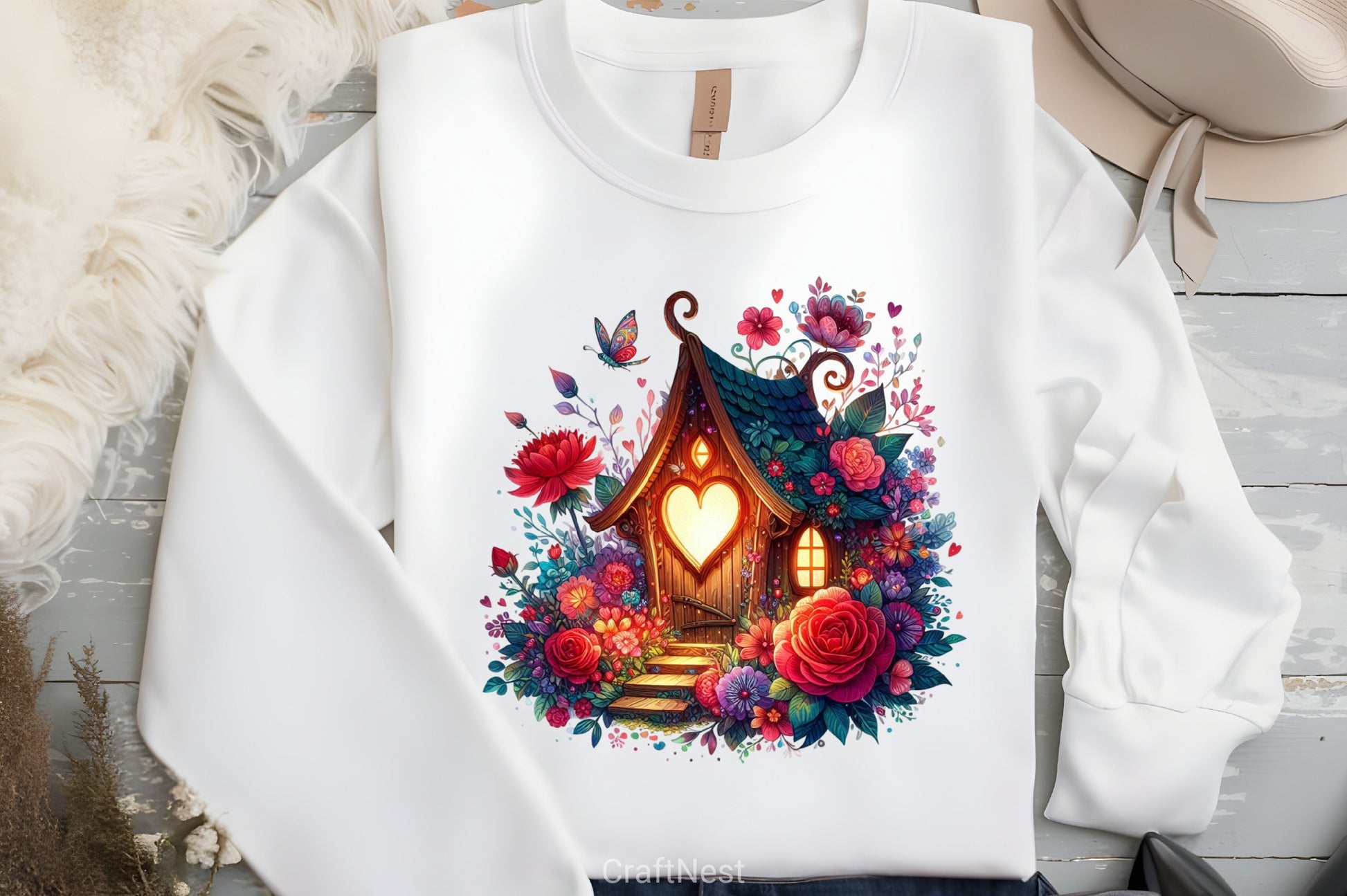 Valentine Fairy House Clipart Bundle 3 - CraftNest - Digital Crafting and Art