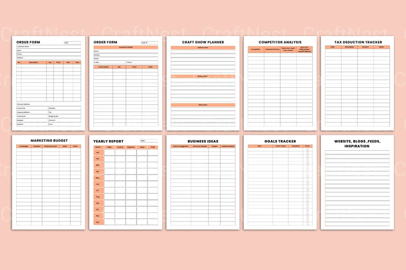 Craft Business Organizer for Efficient Management - CraftNest - Digital Crafting and Art