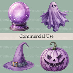 Halloween Purple Clipart Bundle - CraftNest - Digital Crafting and Art