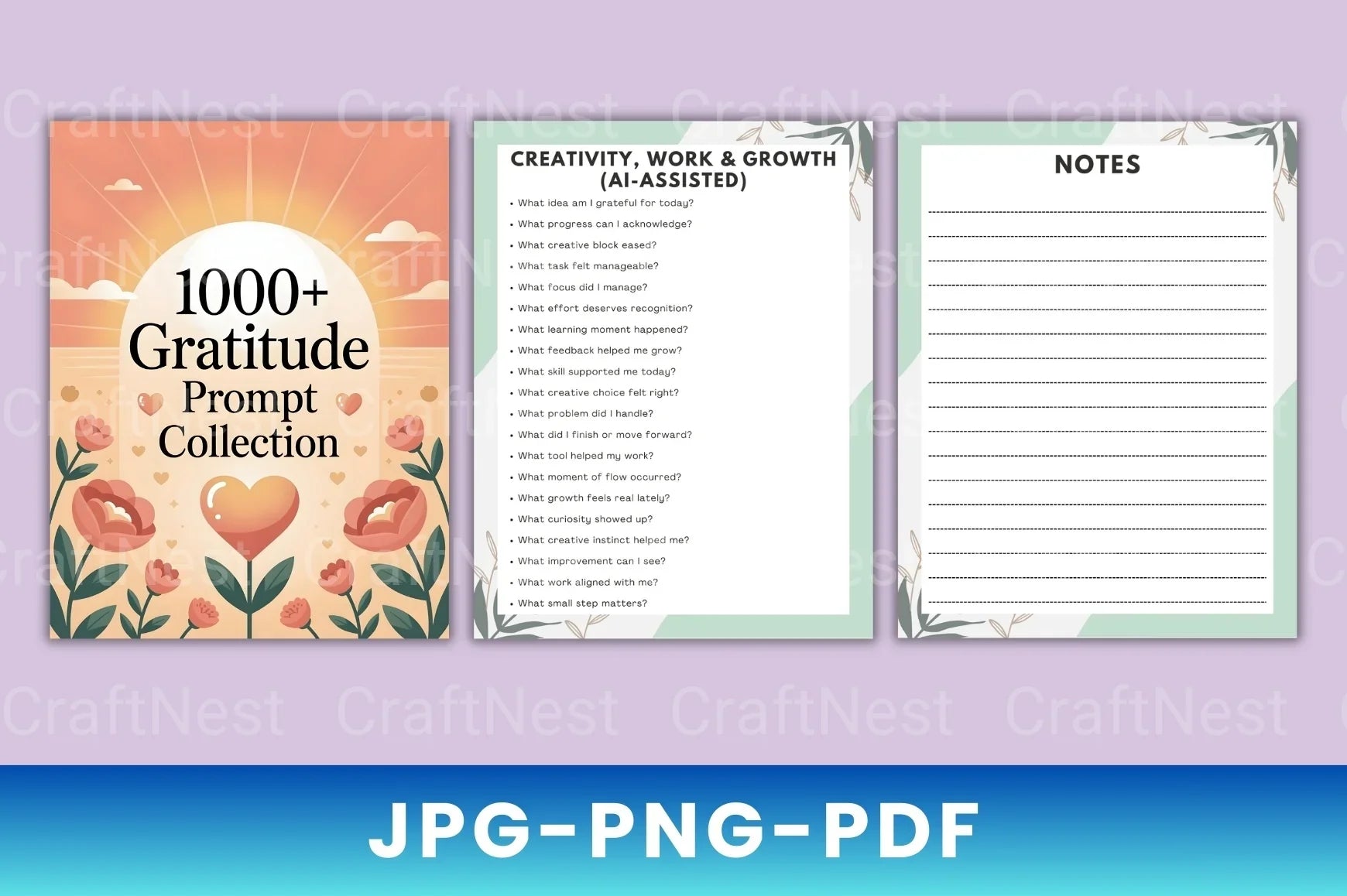 Gratitude Prompt for Reflection and Mindfulness - CraftNest - Digital Crafting and Art
