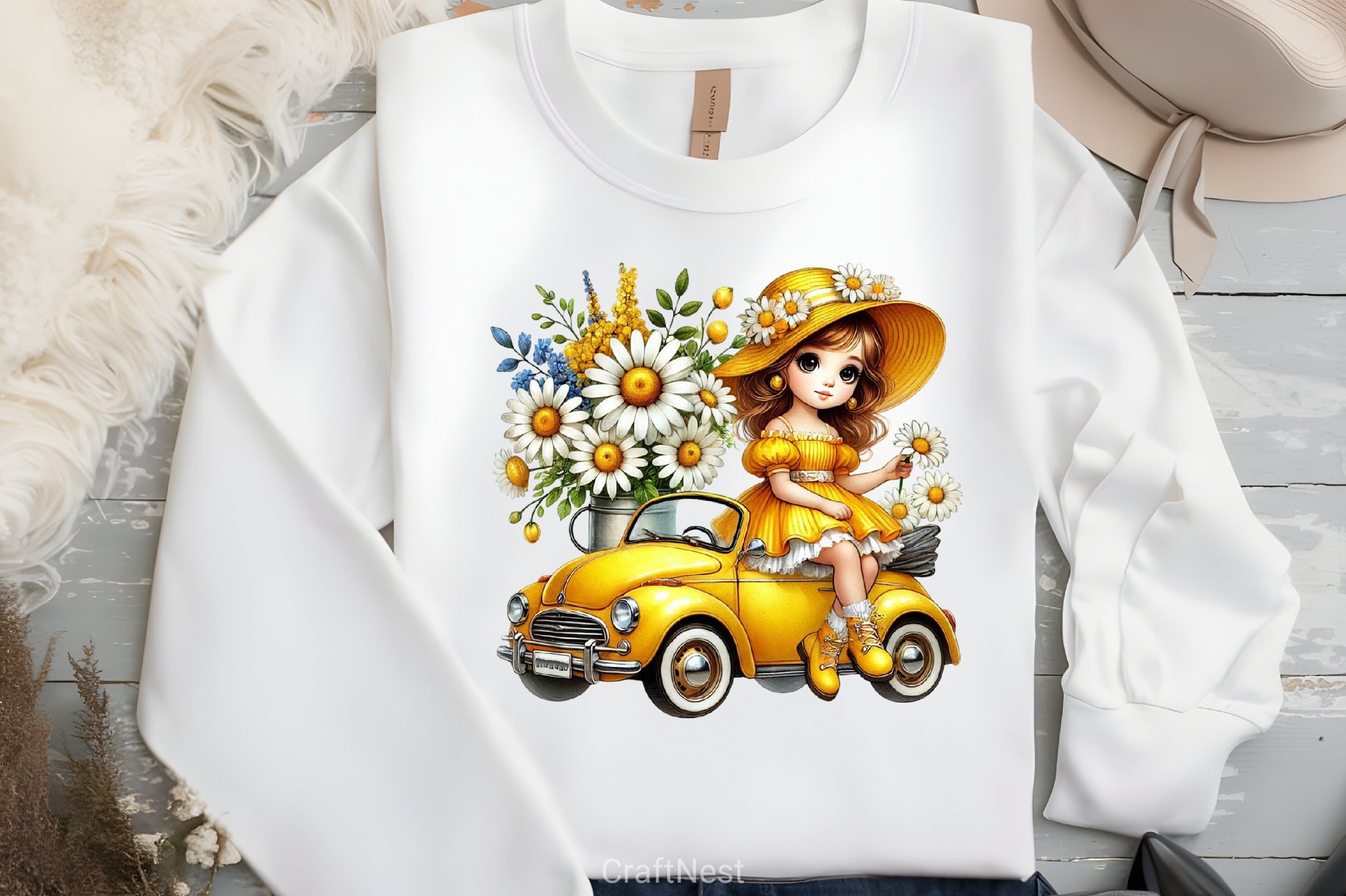 Daisy Girl Clipart Bundle - CraftNest - Digital Crafting and Art