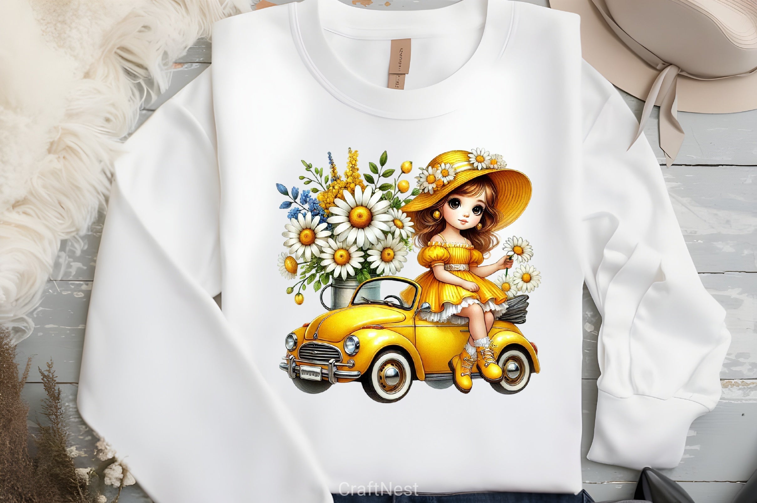 Daisy Girl Clipart Bundle - CraftNest - Digital Crafting and Art