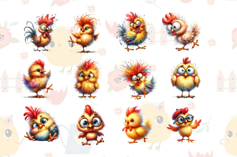 Chicken Chicken Clipart Bundle 6 - CraftNest - Digital Crafting and Art
