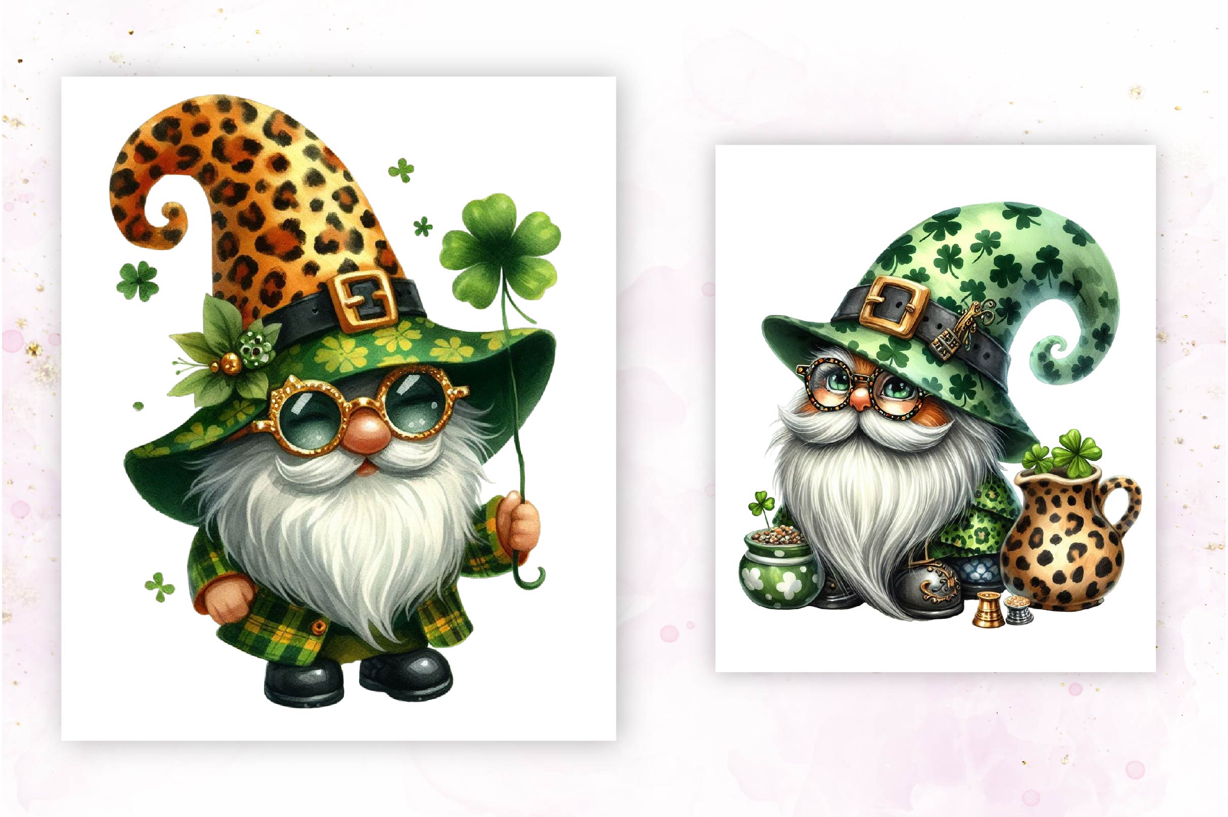 St Patrick's Gnome Clipart Bundle 1 - CraftNest - Digital Crafting and Art