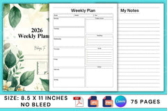 Weekly Planner Starting at 100 - CraftNest - Digital Crafting and Art