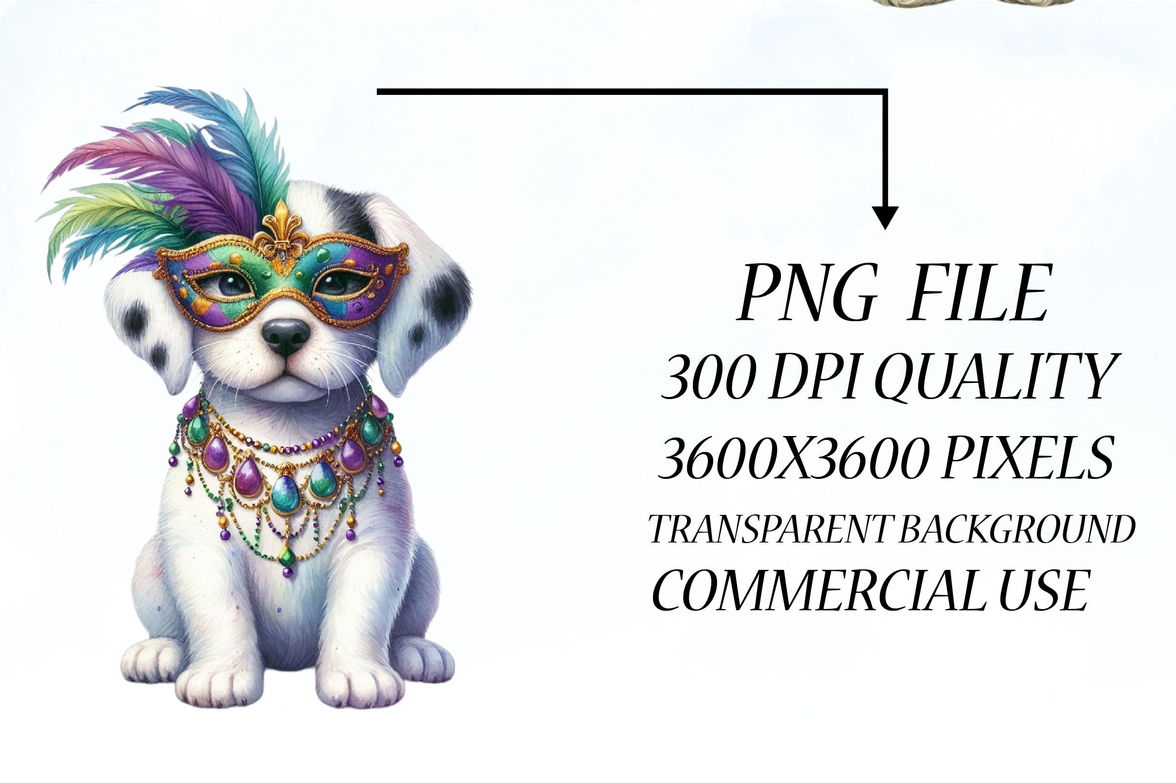 Cute Dog Mardi Gras Clipart Bundle - CraftNest - Digital Crafting and Art
