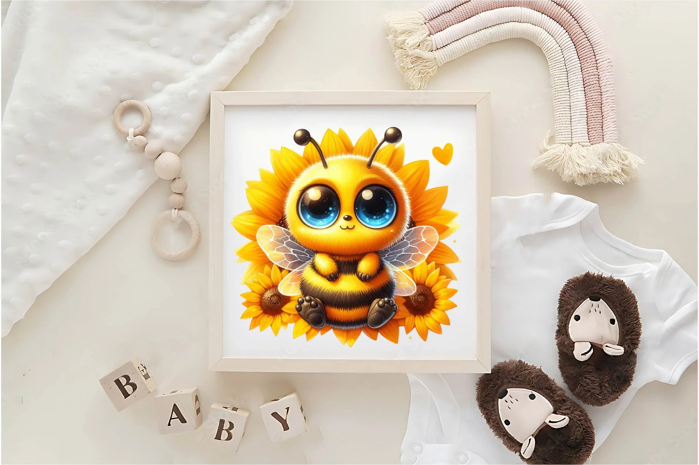 Bee With Sunflower Clipart Bundle - CraftNest - Digital Crafting and Art