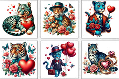 Valentine's Day Jaguar Clipart Bundle - CraftNest - Digital Crafting and Art